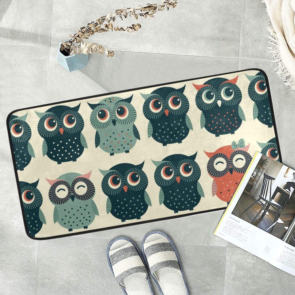 Owl Kitchen Floor Mat