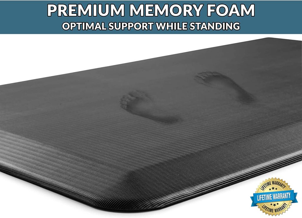 Kitchen Mats for Back Pain by ComfiLife in Black