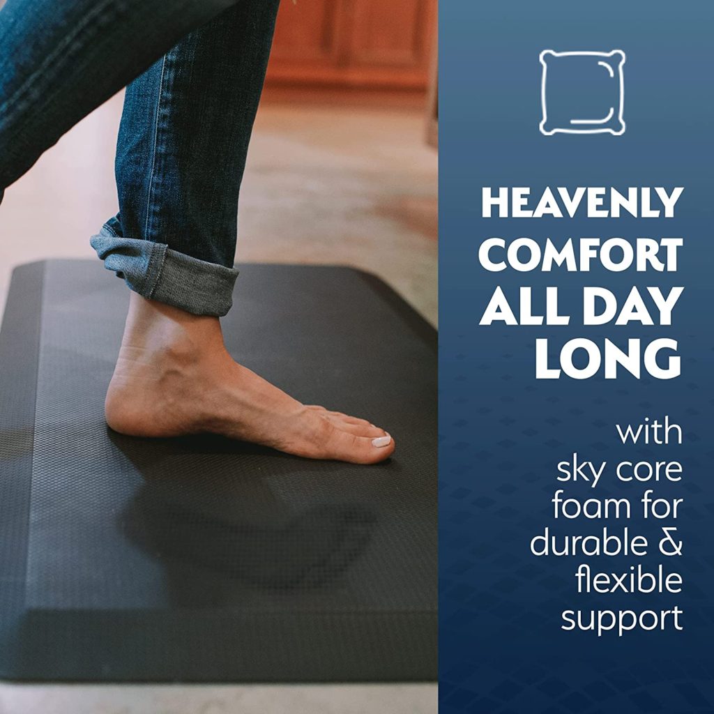 Sky Solution Anti Fatigue Mat - Foot on black mat
